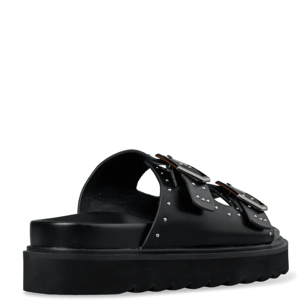 Flatform Πέδιλο Μαύρο με Τρουκς ENVIE