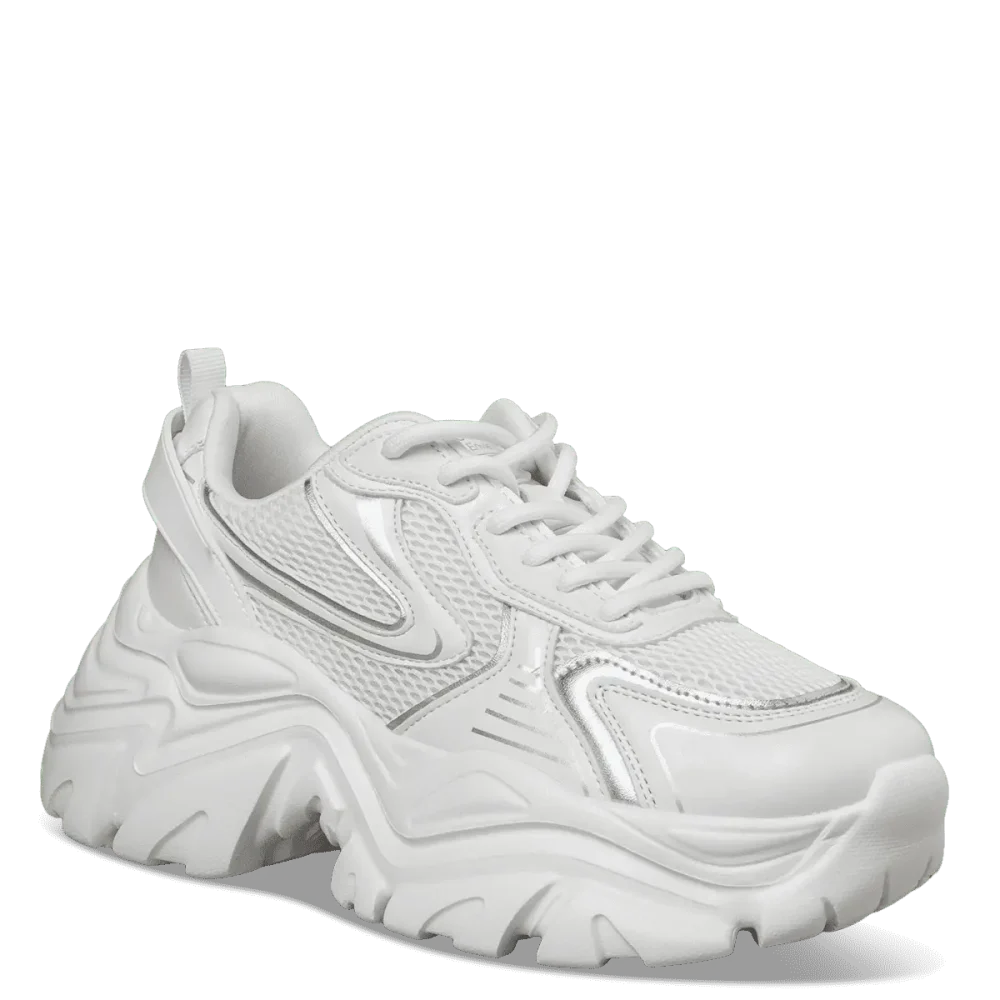 Γυναικεία chunky sneakers λευκά
